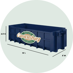 blue Cannonsburg 15 yard dumpster