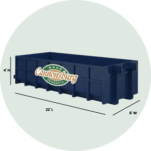 blue Cannonsburg 20 yard dumpster
