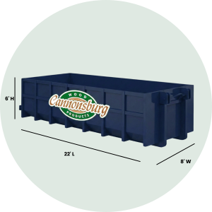 blue Cannonsburg 30 yard dumpster