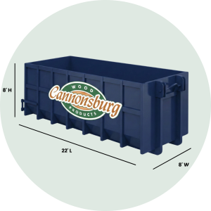 blue Cannonsburg 40 yard dumpster