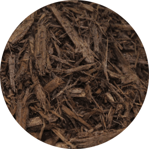 Brown color enhanced mulch