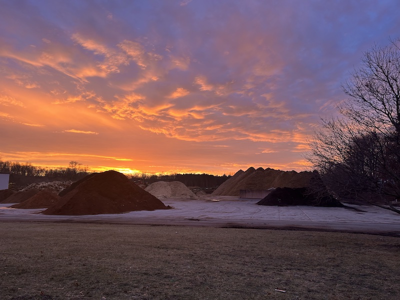 Cannonsburg Wood Products Mulch Piles