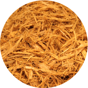 Golden color enhanced mulch