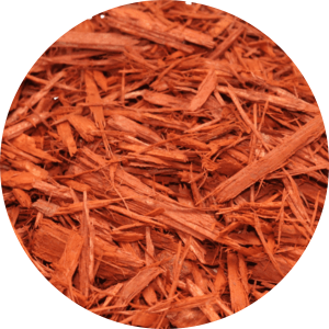 Red color enhanced mulch